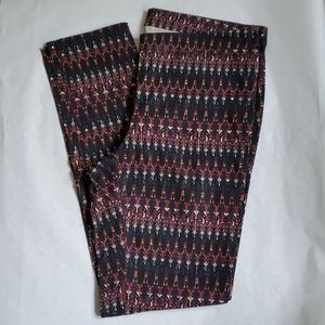H&M printed skinny leg pants.....Sz 12
